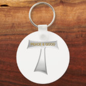 Franciscan Tau Cross Peace und Good Silver & Gold Schlüsselanhänger (Vorderseite)