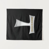 Franciscan Tau Cross Peace und Good Silver & Gold Wandteppich (Vorderseite (Horizontal))