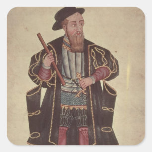 Francisco de Almeida, Illustration Quadratischer Aufkleber