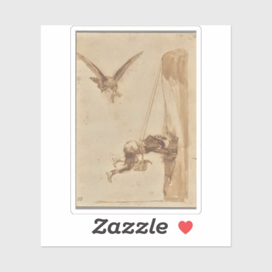 Francisco de Goya - Der Adlerjäger Aufkleber (Blatt)