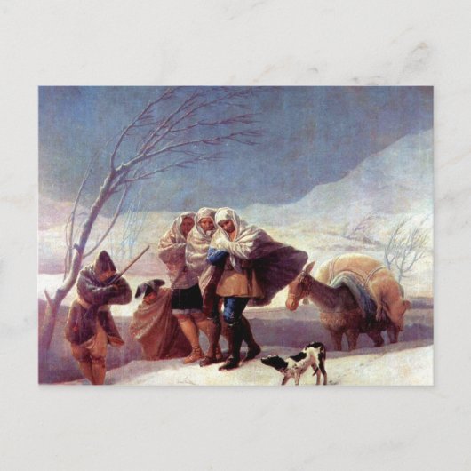 Francisco de Goya - Der Schneesturm Postkarte (Vorderseite)