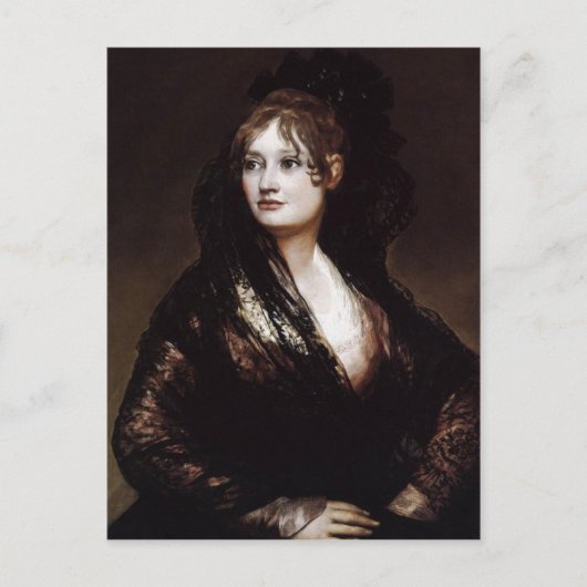 Francisco de Goya Espa?ol: Do?a Isabel Cobos de Po Postkarte (Vorderseite)