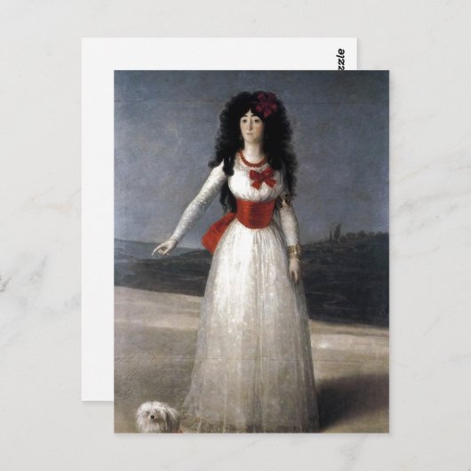 Francisco de Goya Espa?ol: Duquesa de Alba 1795 Te Postkarte (Vorne/Hinten)