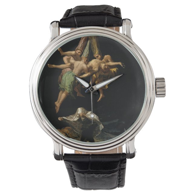 Francisco De Goya - Hexenflug Armbanduhr (Vorderseite)