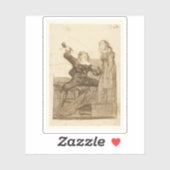 Francisco de Goya - Pygmalion und Galatea Aufkleber (Blatt)