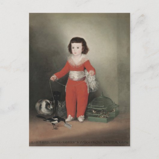 Francisco de Goya Red Boy Manuel Osorio de Zuniga Postkarte (Vorderseite)