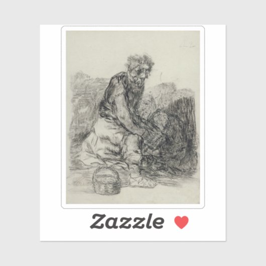 Francisco de Goya - Sie sterben Aufkleber (Blatt)