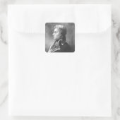 Francisco de Miranda Quadratischer Aufkleber (Tasche)