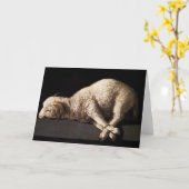 Francisco de Zurbaran - Agnus Dei Karte (Gelbe Blume)