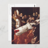 Francisco de Zurbaran - Der Tod des hl. Bonaventur Postkarte (Vorne/Hinten)