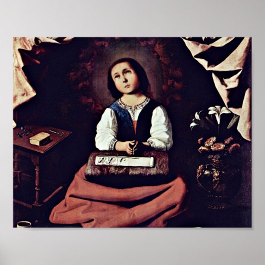 Francisco de Zurbaran - Jungfrau beten Mary Poster (Vorne)