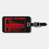 Francisco-Goldene Tor-Brücke Sans Gepäckanhänger (Vorderseite horizontal)