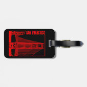 Francisco-Goldene Tor-Brücke Sans Gepäckanhänger (Rückseite horizontal)