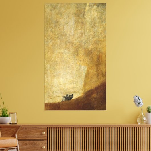 Francisco Goya - Der Hund Leinwanddruck (Insitu (Wohnzimmer))