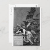 Francisco Goya - Der Schlaf der Vernunft produzier Postkarte (Vorne/Hinten)