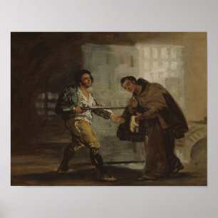 Francisco Goya - Friar Pedro bietet Schuhe an Poster