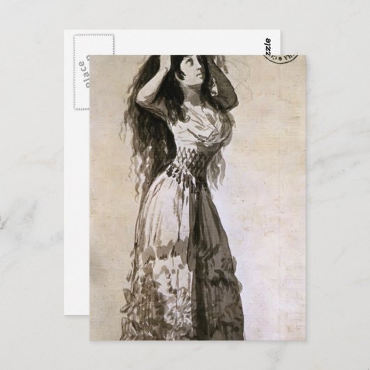 Francisco Goya - Herzogin Alba Arning ihre Hair Postkarte (Vorne/Hinten)