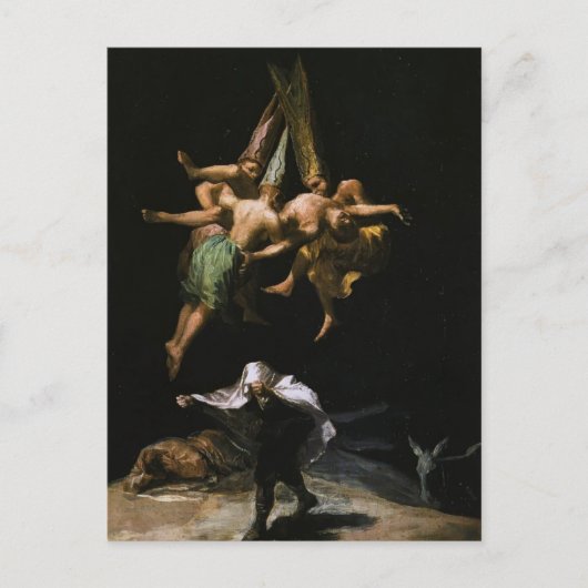 Francisco Goya - Hexen in der Luft Postkarte (Vorderseite)