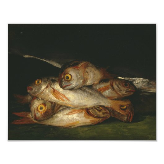 Francisco Goya - Stillleben mit goldenem Bream Fotodruck (Vorne)