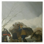 Francisco Goya - Winterlandschaft Fliese (Vorderseite)