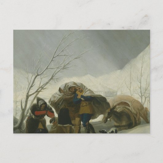 Francisco Goya - Winterlandschaft Postkarte (Vorderseite)