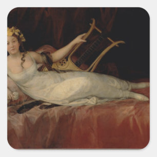 Francisco Jose de Goya y Lucientes   das Marquesa Quadratischer Aufkleber