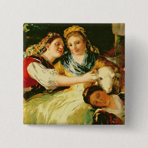 Francisco Jose de Goya y Lucientes das Washerwom Button