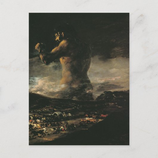 Francisco Jose de Goya y Lucientes | Der Kolossus, Postkarte (Vorderseite)
