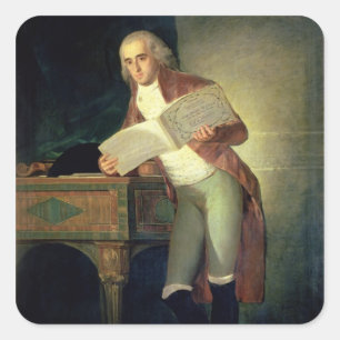 Francisco Jose de Goya y Lucientes   Don Jose Alva Quadratischer Aufkleber