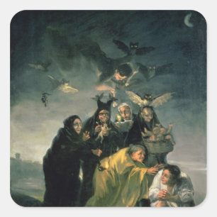Francisco Jose de Goya y Lucientes   Hexen Quadratischer Aufkleber