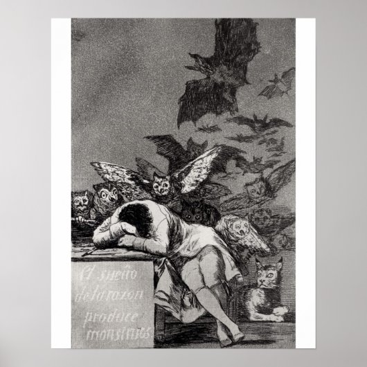 Francisco Jose de Goya y Lucientes | Schlaf von Poster (Vorne)