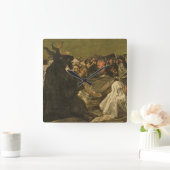 Francisco Jose de Goya y Lucientes | The Witches'  Quadratische Wanduhr (Zuhause)