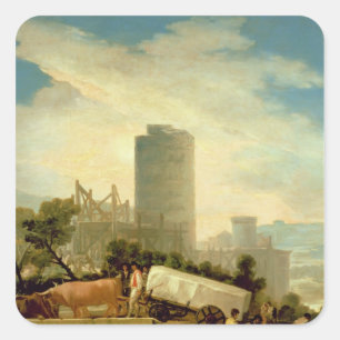 Francisco Jose de Goya y Lucientes   Verkehr Quadratischer Aufkleber