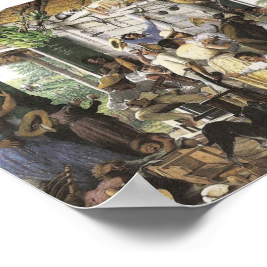 Francisco Oller El Velorio Poster (Ecke)