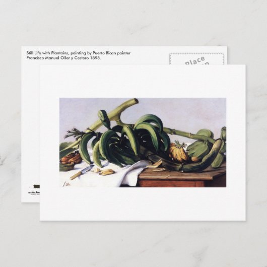 Francisco Oller Platanos Postkarte (Vorne/Hinten)