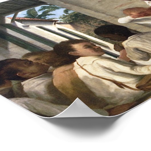 Francisco Oller School of Master Rafael Cordero Poster (Ecke)