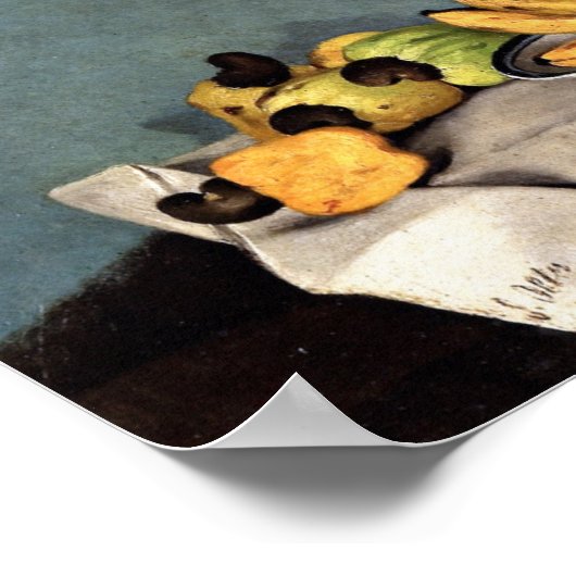 Francisco Oller Still Life Bananas, Pitcher Poster (Ecke)