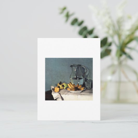 Francisco Oller Still Life Bananas, Pitcher Postkarte (Stehend Vorderseite)