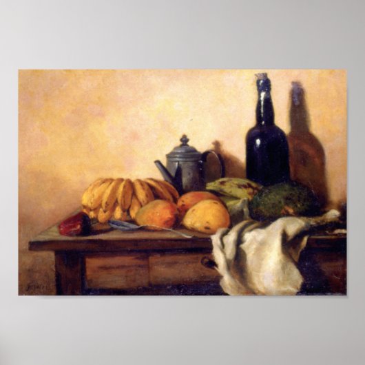 Francisco Oller Still Life Guanabana Poster (Vorne)
