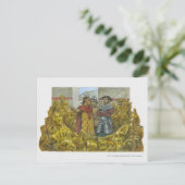 Francisco Pizarro neben dem Inka Kaiser Atahualpa Postkarte (Stehend Vorderseite)