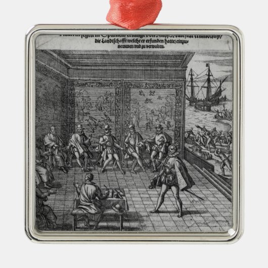 Francisco Pizarro Silbernes Ornament (Vorne)