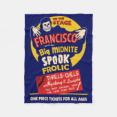 Francisco Vintag Spook Show Poster Fleecedecke (Vorderseite)