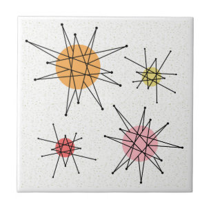 Franciskanische Sternexplosion Mitte des Jahrhunde Fliese