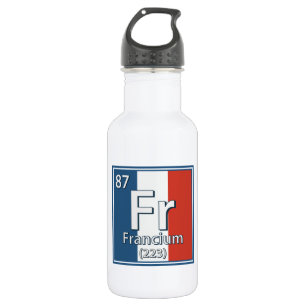Francium - Frankreich Flaggenstaat Französisch-Wis Edelstahlflasche