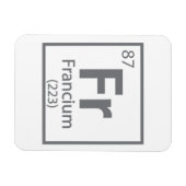 Francium - Französische Wissenschaft Periodic Tabl Magnet (Horizontal)