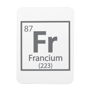 Francium - Französische Wissenschaft Periodic Tabl Magnet