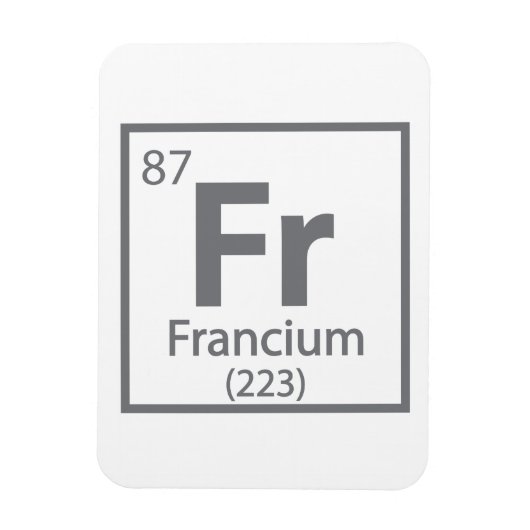 Francium - Französische Wissenschaft Periodic Tabl Magnet (Vertikal)