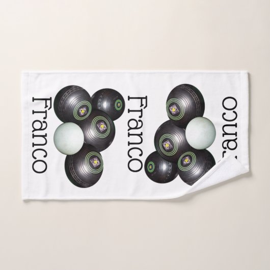 Franco Name with Lawn Bowls Design, Handtuch (Handtuch)