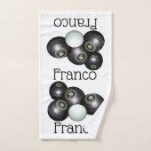 Franco Name with Lawn Bowls Design, Handtuch (Handtuch)