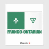 Franco-Ontarian Flag Aufkleber (Blatt)